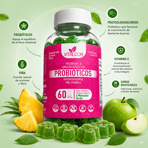 GOMAS PROBIOTICOS VITALCOM X60